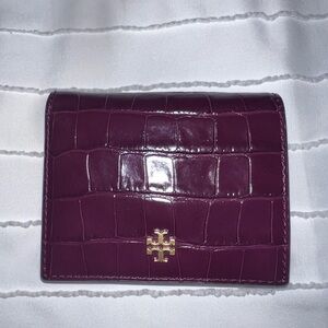 Tory Burch Women's Blake Croc Embossed Leather Snap Mini wallet